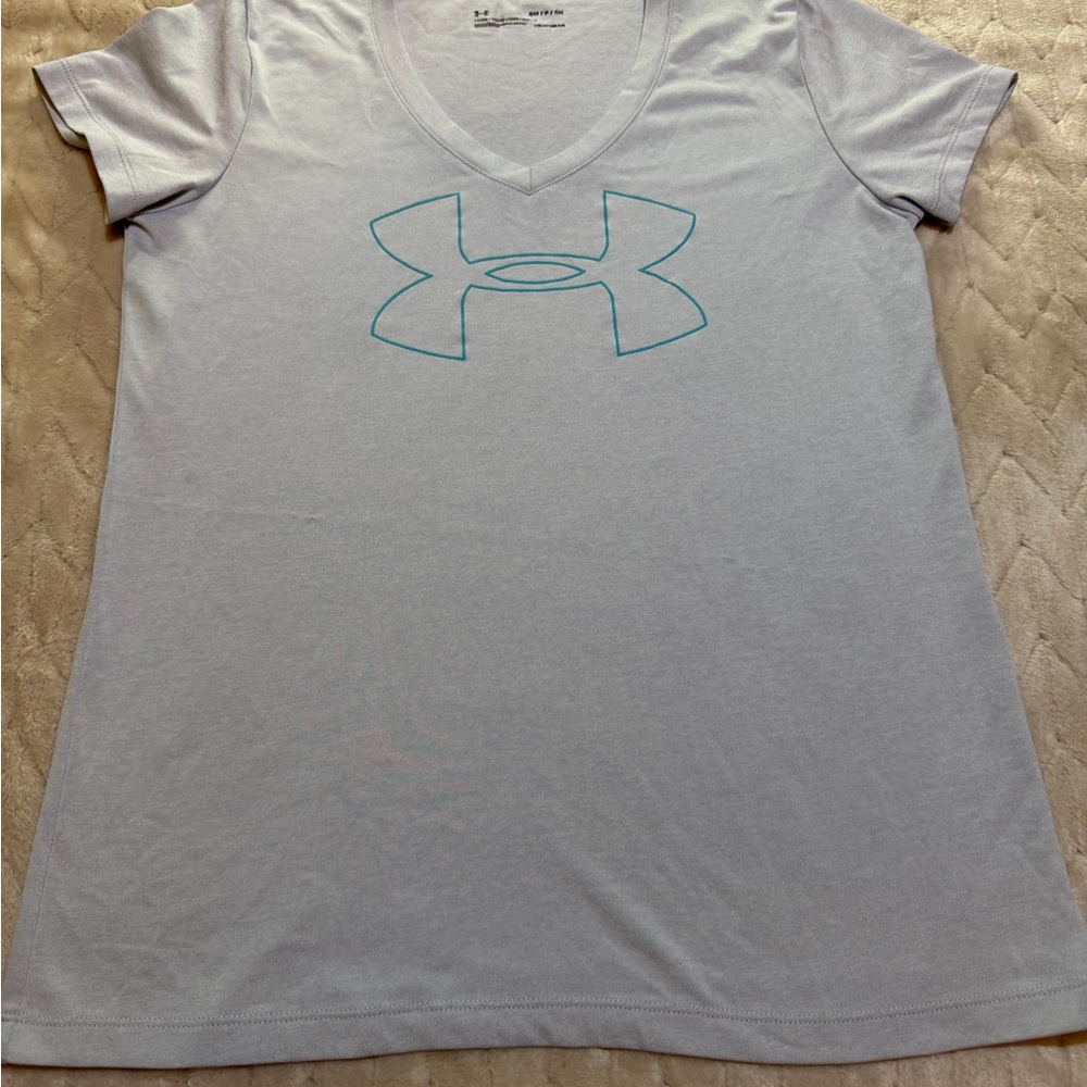 Women’s Under Armour HeatGear Purplish Grey T-Shirt – Size S